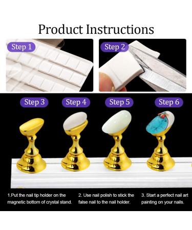 Kalolary Nail Tip Stand Holders with 102Pcs Adhesive Putty Clay - Nail Art Display Tools Set - Buy Online on SooperMarket.com