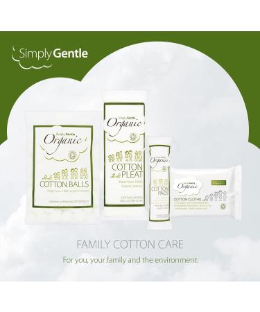 Simply Gentle Organic Cotton Pads Dual sided - Sealed Edges - Low Lint - 100% Organic Cotton Wool 100 Count (Pack of 6) - Buy Online on SooperMarket.com