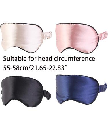 Zeiwohndc Double Sided Imitation Silk Satin Sleep Eye Mask - Women's Solid Color Anti-Aging Skin Care Blindfold with Elastic Band - Buy Online on SooperMarket.com