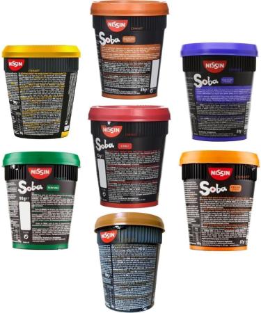 Nissin Soba Classic Pot Noodles Self Customised Pack of 8 Pot Noodle Cups - Pick Any 4 Flavours - Buy Online on SooperMarket.com