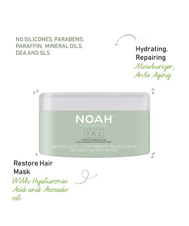 Noah Yal Restorative Hair Mask with Hyaluronic Acid | 200ml for Damaged & Dry Hair - Buy Internationally - Buy Online on SooperMarket.com