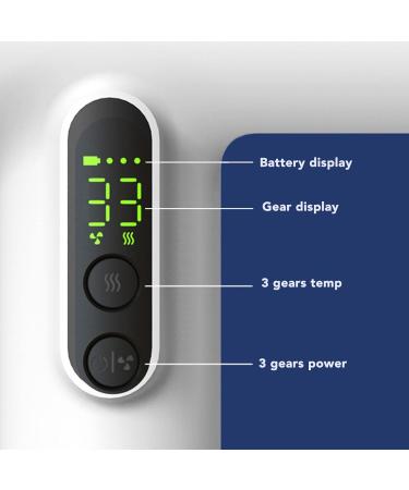 Hair Dryer with Concentrator 15000mAh Portable Hair Dryer 3 Speeds 3 Temp USB Rechargeable Turbo Heat and Cold Shot Features 200W Cold Hot Wind for Dorm Camping Travel - Buy Online on SooperMarket.com