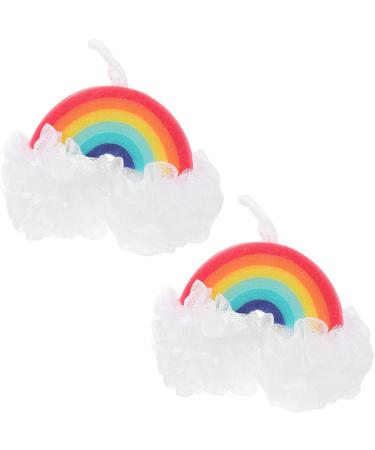 Kisangel Rainbow Bath Balls - 4 Pcs Colorful Bath Sponge & Scrubber - Perfect for Rainbow Parties & Shower Decorations - Buy Online on SooperMarket.com