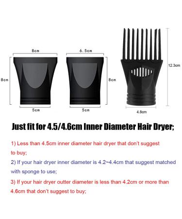 3 Pcs Multifunction Plastic Hair Dryer Nozzle Comb Set - Black - Buy Online on SooperMarket.com