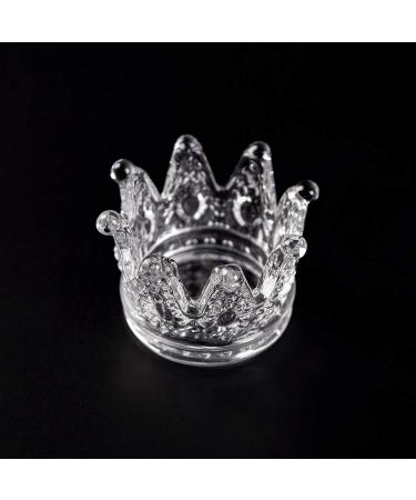 Alexnailart Nail Art Dappen Dish Glass Crystal Cup Crown Pen Holder Mini Nail Art Acrylic Liquid Powder Dappen Dish Manicure Tool for Home Salons - Buy Online on SooperMarket.com