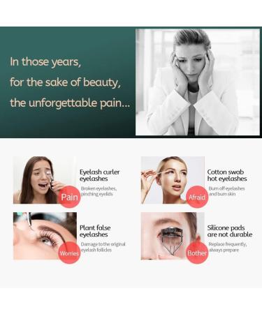 Heated Eyelash Curler 2 in 1 Clip-Type Eyelash Curler with Comb USB Rechargeable Portable Electric Eyelash Curler Easy Install Easy to Use - Buy Online on SooperMarket.com