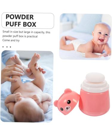 6 Pcs Healeved Baby Powder Puffs in Cute Dispenser Box - Travel Size Talcum Powder for Newborns - Pink, 10X7CM (2pcs) - Buy Online on SooperMarket.com