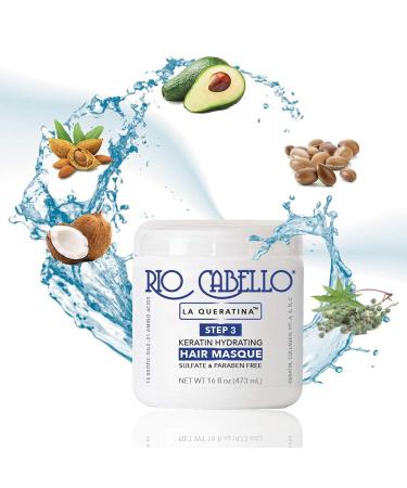 Keratin Hydrating Hair Mask with 12 Exotic Oils and Natural Ingredients for Dry or Damaged Hair 4.5 oz