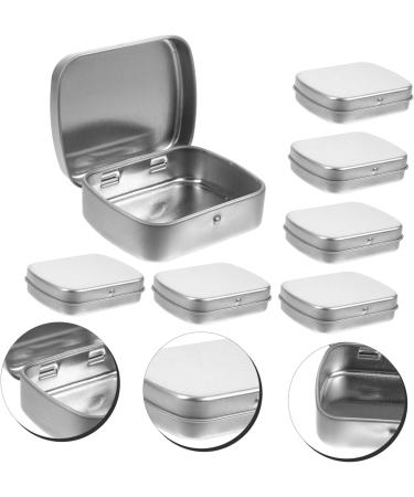 STOBOK 10pcs Boxes Mini Storage Tin Box The Christmas Candle Small Tin with Lid Storage Boxes with Lids Jar Silver 6.00X4.70X1.50CM - Buy Online on SooperMarket.com