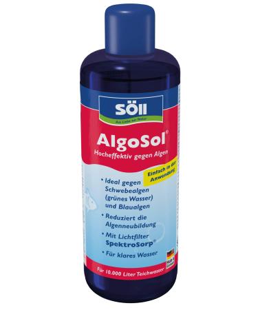 S ll 80533 Algosol Pond care against algae in the pond 500 ml - highly effective pond care products Algae with light filter against pond algae floating algae blue algae 500 ml for up to 10 000 l single