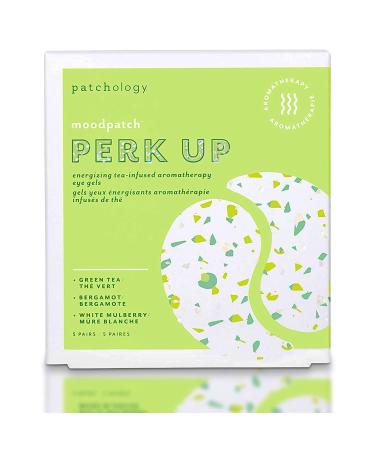 Patchology Perk Up Hydrating Under Eye Masks with Green Tea - Under Eye Patches For Dark Circles and Puffy Eyes Care, Treatment & Moisturizer - Eye Bags, Puffiness & Wrinkles Reducer (5 Pairs)