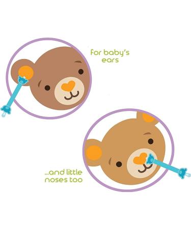 oogiebear Two Pack: Baby Nasal & Ear Cleaner Set - Safe Snot & Earwax Removal in Raspberry & Seafoam - Buy Online on SooperMarket.com