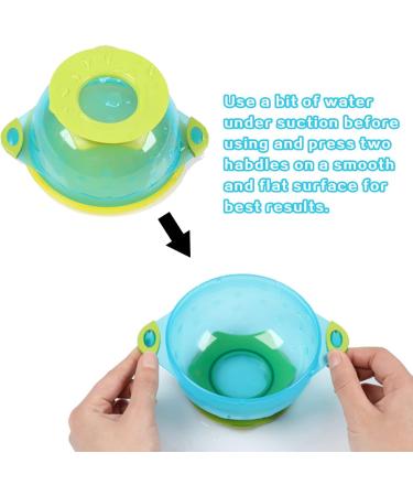 PandaEar Stay Put Spill Proof Baby Suction Bowls Set - BPA Free with Silicone Utensils and Secure Lids - Buy Online on SooperMarket.com