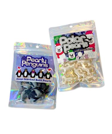 Christmas Bath Pearl Double Pack. 10 Pearly Penguins 10 Polar Bears. Ideal Stocking Filler Advent Calendar Filler Secret Santa. Ocean Scented Penguins Vanilla Scented Polar Bears. Vanilla Polar Bears and Ocean Penguin Double Pack