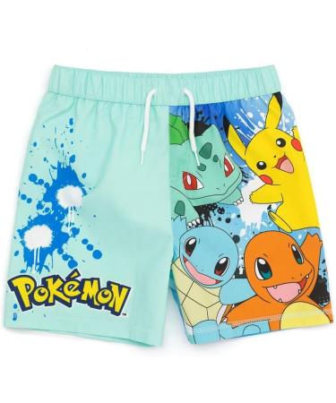 Shop Pok mon Bathing Shorts 2 Pack for Boys | Blue Squirtle Pikachu Charmander Bulbasaur Swimming Trunks | Perfect Gamer Swimwear Gifts for Ages 9-10 - Buy Online on SooperMarket.com