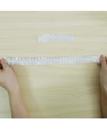 50pcs Large Thick Clear Disposable Shower Caps for Hair Care in Beauty Salon, Home, Hotel, Spa - Elastic Bath Cap - Clear Plastic - Hair Salon Essential - Buy Online on SooperMarket.com