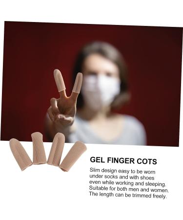 FOMIYES Silicone Gel Finger & Toe Sleeves Set - Toe Protector, Separator, Cushion, Bandage - Earth Tones (2 Pairs) - Buy Online on SooperMarket.com