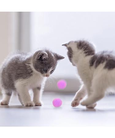 Molain Cat Toy Balls - 50 Soft Pompon Balls for Kittens | Interactive 2.5 cm Cat Toys - Buy Online on SooperMarket.com