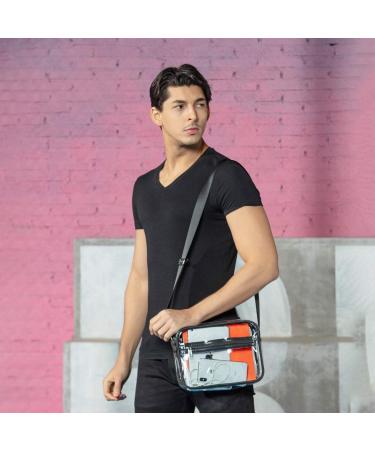 Clear Crossbody Messenger Bag - Stadium Approved for Work, Travel, and Events - Buy Online on SooperMarket.com