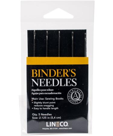 Lineco Book Binding Stainless Steel Needles, Package of 5 (870-887) Clear LIN-870-887