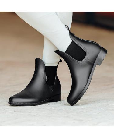 Horze Bonn Rubber Paddock Boots Black EU 42 - Durable and Stylish Horse Riding Footwear - Buy Online on SooperMarket.com