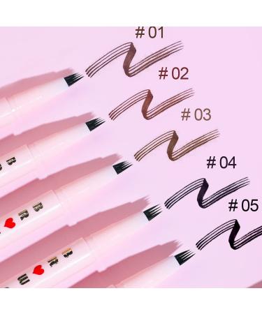 Micro 4 Point Eyebrow Pen - Ultra-Fine Waterproof Brow Tint Sweat-Resistant & Long-Lasting High Pigment Eyebrow Pencil (5#) | International Shipping Available - Buy Online on SooperMarket.com