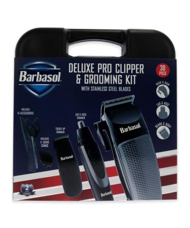 30 Piece Deluxe Pro Clipper & Grooming Kit | Stainless Steel Blades | International Shipping Available - Buy Online on SooperMarket.com