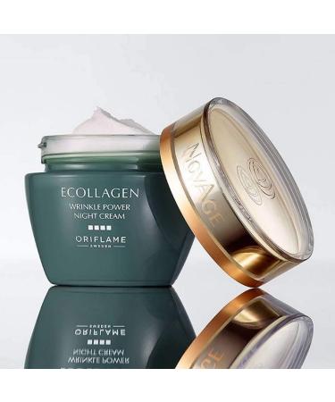 Oriflame Sweden Wrinkle Powder Cream 50ml - Rapid Anti-Aging Face Cream for Regeneration & Hydration | Novage Ecollagen - Buy Online on SooperMarket.com