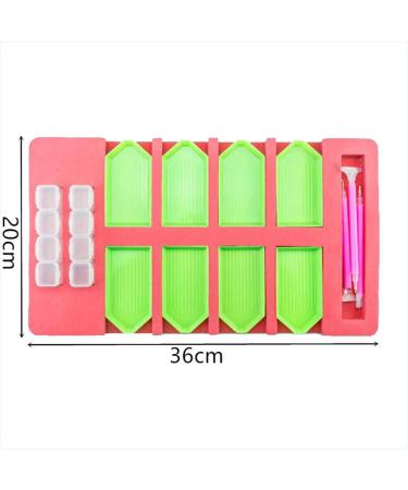 HXYQMMY Diamond Painting Accessories Tray Organizer - 8 Slots Multi-Boat Holder for Square Bead Storage Containers - Ideal Craft Tool Kit for Adults - Buy Online on SooperMarket.com
