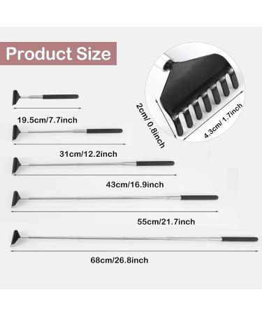 2 Pack Extendable Back Scratcher Portable Telescoping Back Scratcher Retractable Metal Backscratchers Back Massager Tool for Men Women Adults Kids Black - Buy Online on SooperMarket.com