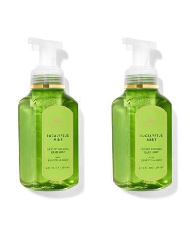 Bath and Body Works Eucalyptus Mint Gentle Foaming Hand Soap 8.75 Ounce (2-Pack) Eucalyptus Mint 8.75 Fl Oz (Pack of 2)