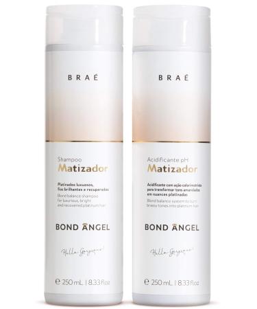BRA Purple Shampoo and Hair Toning Treatment Set - Acai Barbados Cherry - For Blonde Platinum Gray Ash Silver Bleached Highlighted Hair - 8.33 fl. oz Blonde Balance Set