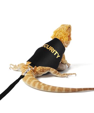 Bartagame leash and dishes adjustable lizard reptiles linen leash leash accessories for amphibians chameleon's small pets animals outdoor security walk