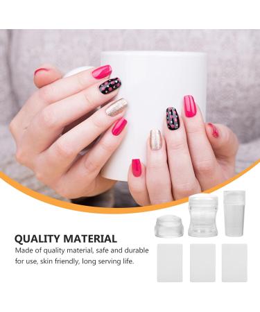 Minkissy 3 Sets Nail Art Silicone Stamp Nail Silicone Stamper Jelly Nail Tool Nail Stamping Kit Soft Nail Silicone Spatula Nail Stampers with Scrapers Handle The Se Silica Gel Frosted - Buy Online on SooperMarket.com