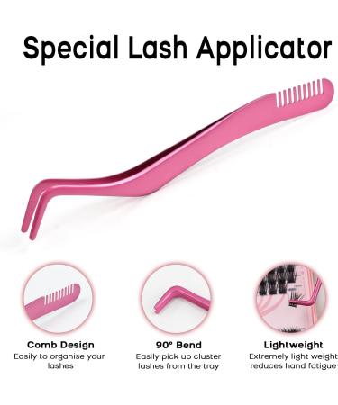 168 Pcs Cluster Eyelash Extensions Kit | DIY Lashes Extension Kit with Bond & Seal | Individual Lashes Kit for Home | 9-16mm Mixed Wide-stem Cluster Lash | Includes Applicator | 1 Count - Buy Online on SooperMarket.com