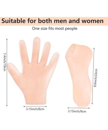 LINXINS 2 Pairs Pedicure Silicone Socks & Gloves Silicone Socks for Cracked Feet Women Foot SPA Pedicure Silicone Socks for Repairing Dry Feet Cracked Heels and Softening Rough Skin - Buy Online on SooperMarket.com