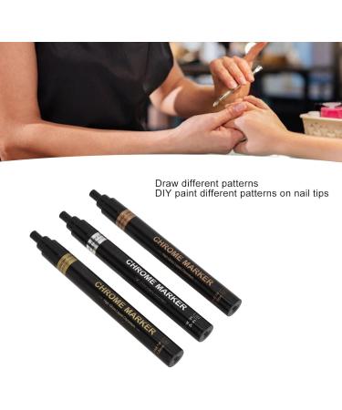 Nail Art Graffiti Pen Portable Nail Art Drawing Pens Set Easy to Use 3 Pieces for Nail Salon - Buy Online on SooperMarket.com