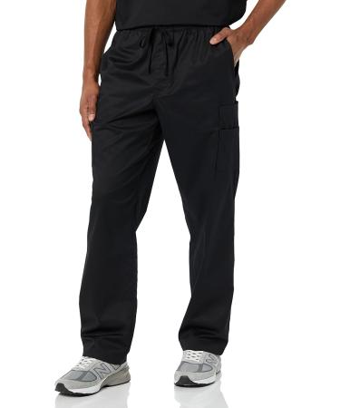 Amazon Essentials Men's Elastic Drawstring Waist Scrub Pant in Black - Size Medium - Buy Online on SooperMarket.com