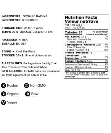 Organic California Raisins 4lbs - Thompson Seedless Sun-Dried, Non-GMO, Kosher, Unsulphured, No Oil Added - Bulk Pack of 1 - Buy Online on SooperMarket.com