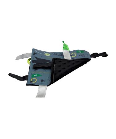 Dark Magic Baby Sensory Crinkle & Teething Square Lovey Toy | Closed Ribbon Tags for Enhanced Stimulation | 8X8 - Buy Online on SooperMarket.com