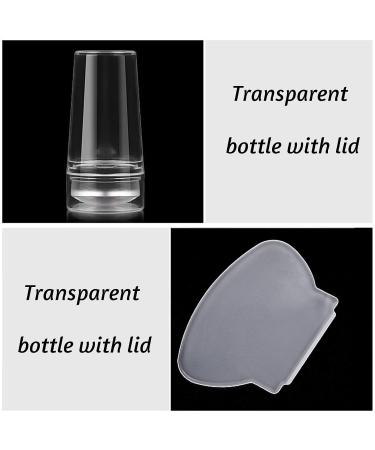 Clear Nail Art Stamper with Cap & Scraper | Silicone Jelly Stamp for DIY Nail Art | Perfect for French Smile Lines & Transparent Designs - Buy Online on SooperMarket.com