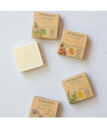Durance Solid Marseille Soap With Organic Lemon Essential Oil 100g Enriched With Olive Oil & Red Rice Extract Paraben-Free Solid Soap For All Skin Types - Buy Online on SooperMarket.com