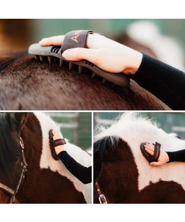 Animalon Careflex Massage Striegel | Ergonomic Massage Brush for Easy Fur Care | Flexible Design with Velcro Fastener - Buy Online on SooperMarket.com
