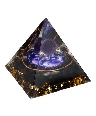 Nivofu Moonstone Crystal Pyramid Crystal Energy Tower Healing Crystals Pyramid Reiki Chakra Crushed Stone Negative Energy Remover for Meditation Reiki Healing Home Office Crystal Decoration