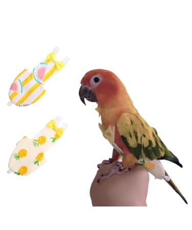 Kama Bridal Diapers for Parakeets Cockatiels Small Macaws Budgerigars Canaries 2 Pack