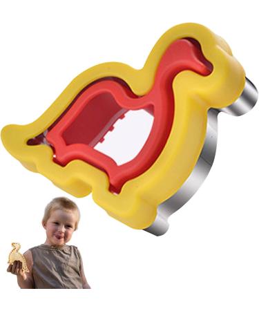 Jingling Sandwich Cutter & Sealer | Stainless Steel Cartoon Kids Sandwich Maker | Easy Peanut Butter & Jelly Sandwich Cutter for Children (Boys Girls & Babies) - Fun Dinosaur Design - Buy Online on SooperMarket.com