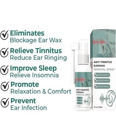 Earwax Removal Spray for Tinnitus Relief and Better Sleep - 3pcs - Buy Online on SooperMarket.com