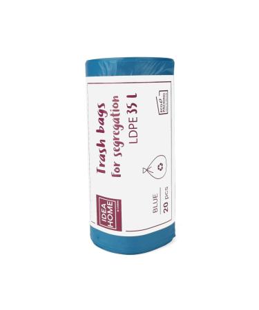 D.Rect garbage bag 35L 20 pieces plastic garbage bags garbage bags for the kitchen hard-wearing garbage bags recycling waste bags garbage bags paper waste bags blue 20 pieces blue 35l
