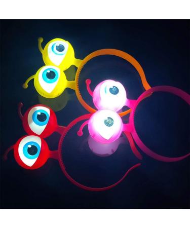 STOBOK 4pcs LED Light Up Eyeball Headbands - Alien Eyes Halloween & Christmas Party Favors - Random Color - Buy Online on SooperMarket.com