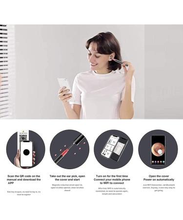 Jteremy Wireless Earwax Remover Otoscope | 1080P HD Endoscope | Visual Ear Cleaning Camera - Buy Online on SooperMarket.com